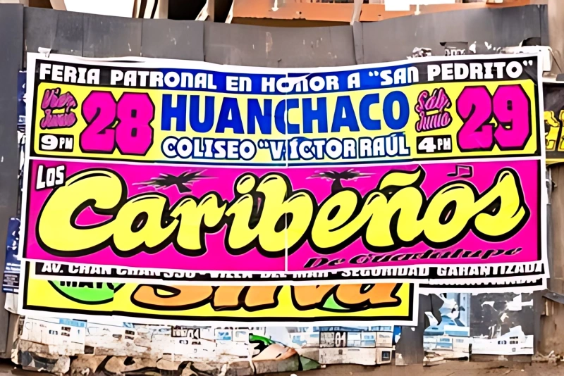 colorido mural representando la cultura chicha peruana