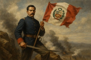 retrato histórico de alfonso ugarte héroe peruano