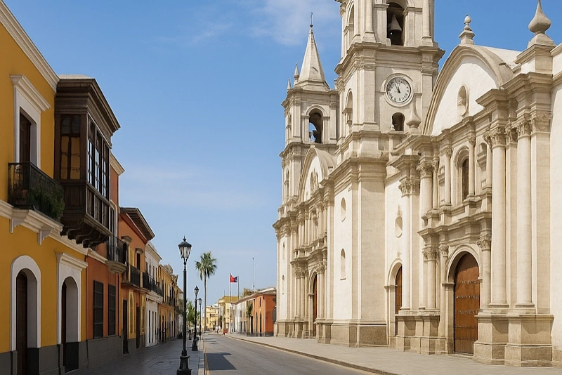 vista de la catedral de piura