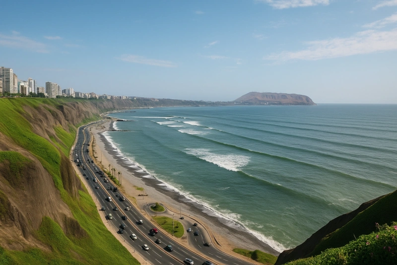 imagen de la costa verde en el departamento de lima perú