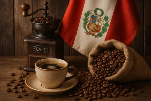 celebración del día del café peruano en una acogedora cafetería