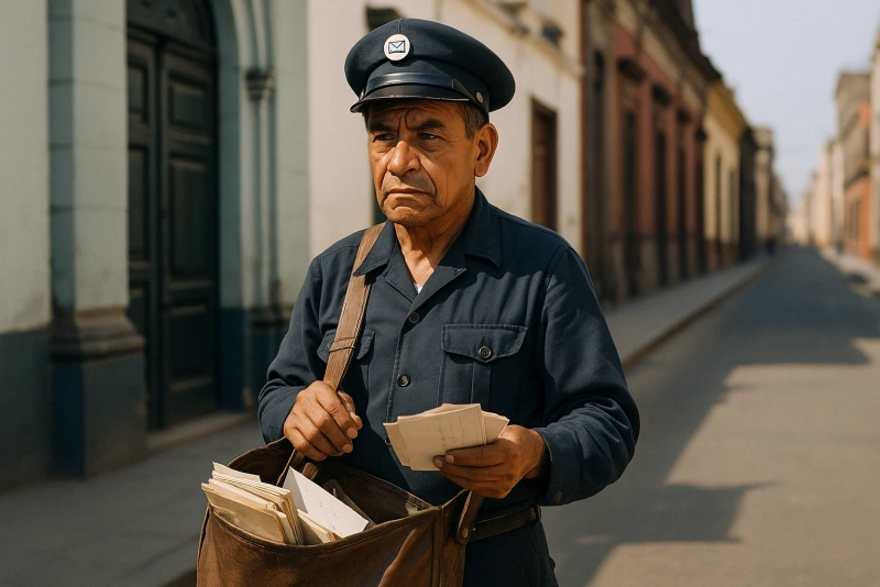 imagen de un cartero peruano antiguo