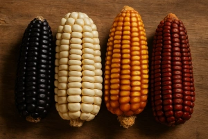 mazorcas de maíces peruanos