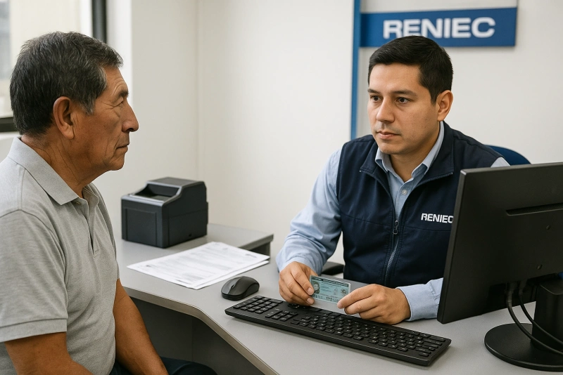 persona renovando dni en perú mayores de 17 años
