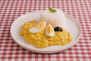 plato de ají de gallina peruano