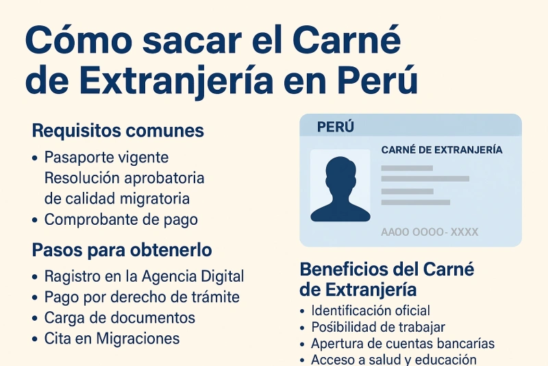 cómo sacar el carné de extranjería en perú imagen