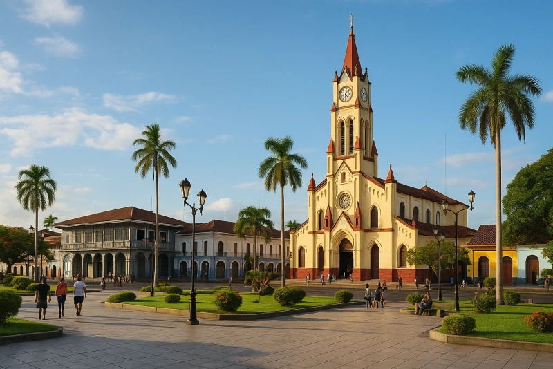 imagen de la plaza de armas de loreto