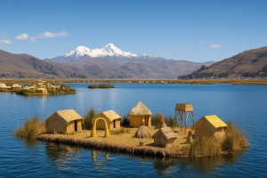 imagen del lago titicaca en el departamento de puno