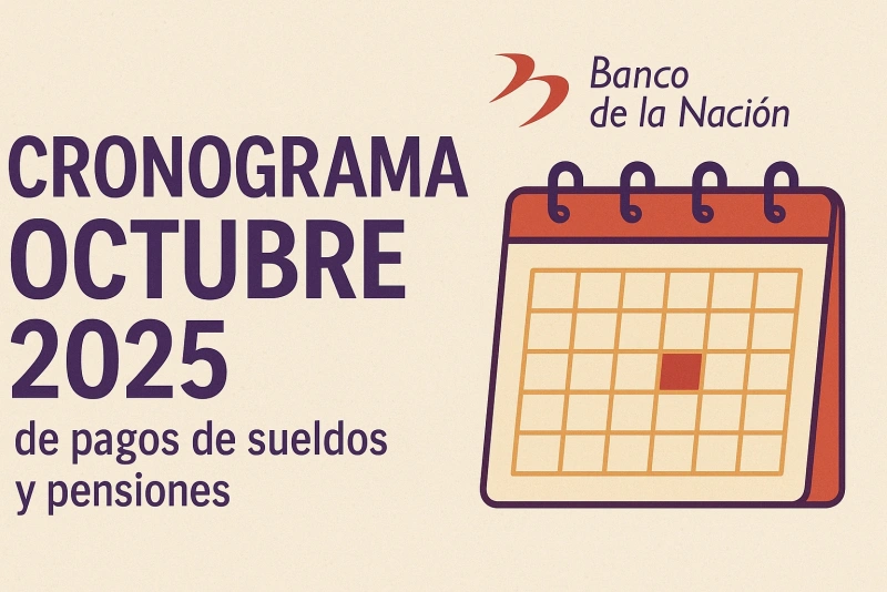 imagen cronograma de pagos de sueldos y pensiones octubre 2025
