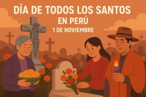 Personas visitan tumbas en el Día de Todos los Santos