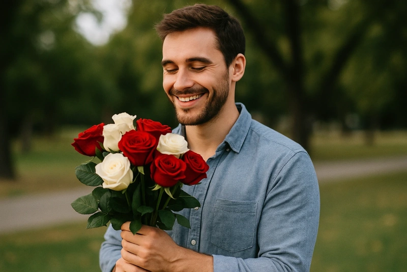 pareja celebrando el día del novio con frases especiales