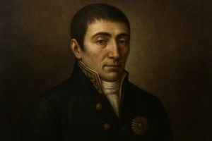 Retrato de Hipólito Unanue destacado médico y político peruano