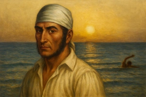 retrato de josé olaya balandra héroe de la independencia peruana