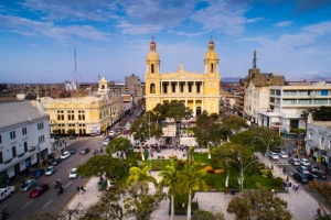 vista aérea del paisaje de lambayeque perú
