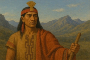 Retrato histórico de Atahualpa último emperador inca