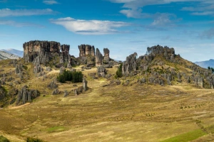 Vista panorámica de los paisajes de Cajamarca Perú