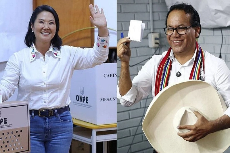 Diferencia de votos entre Keiko Fujimori y Roberto Sánchez