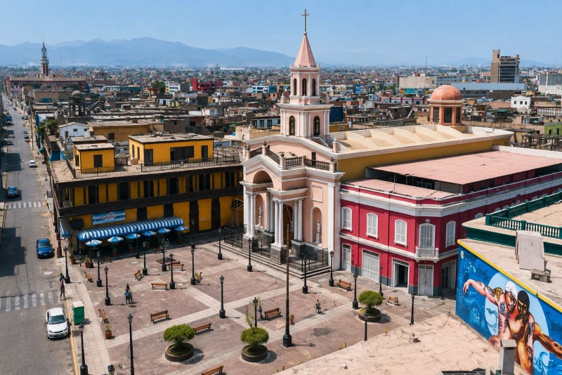 Vista panorámica de la Fortaleza Real Felipe en la Provincia del Callao