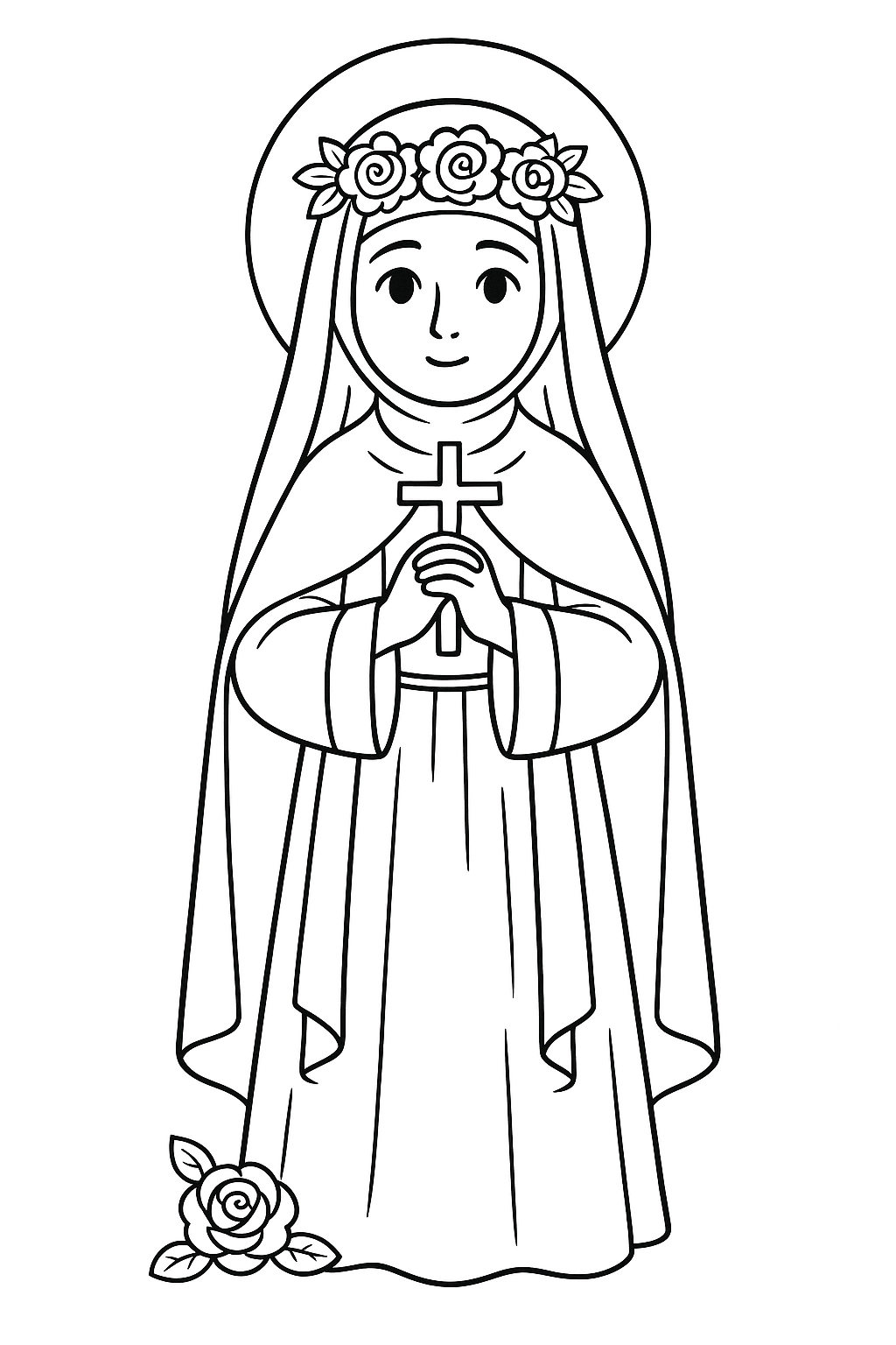 dibujo de Santa Rosa de Lima